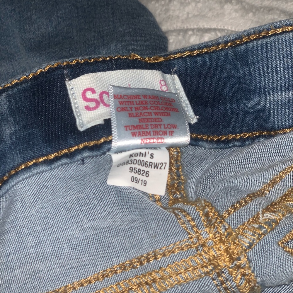 NWT SO Jean Jeggings  Distressed Style Size 8 - Picture 5 of 5
